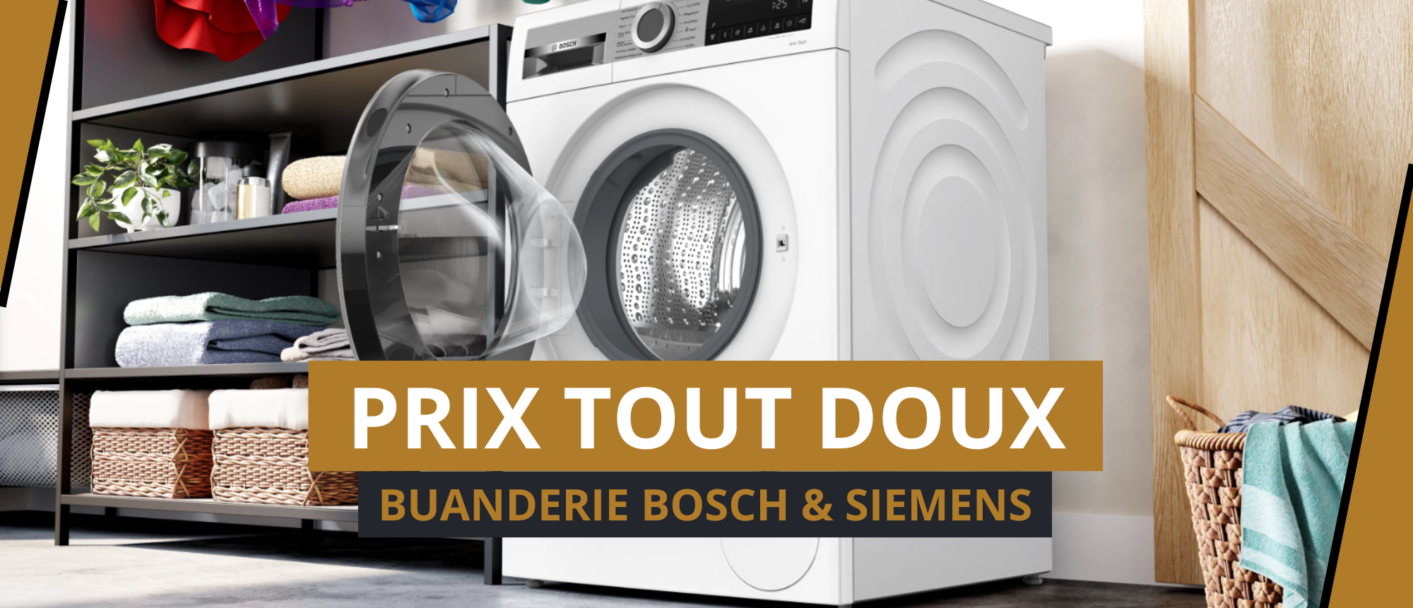 Appareils de buanderie Bosch et Siemens en promotion chez Monnin Agencement
