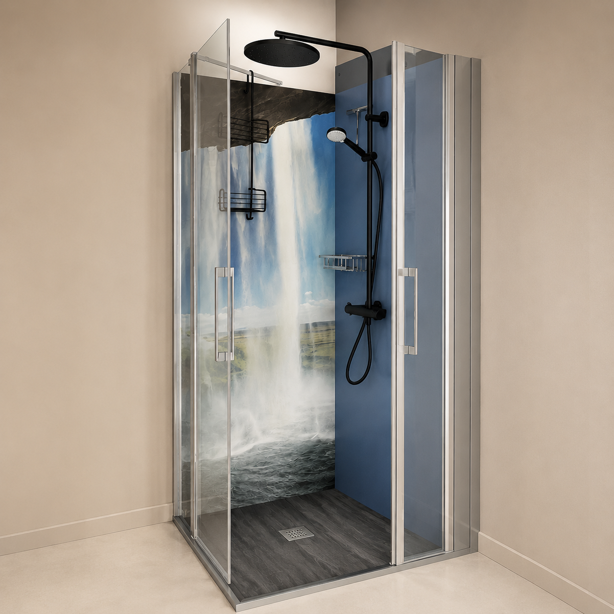 Cabine de douche d'exposition 80x100 en déstockage chez Monnin Agencement