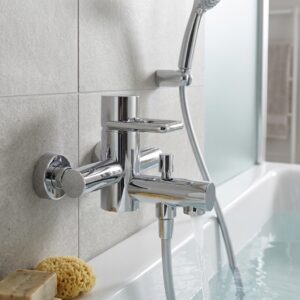 Mitigeur bain Laufen chromé référence HF980208100005 avec baignoire